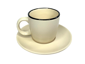 Jogo 6 Xicaras Cafe Pires Ceramica Denny Branco 130ml Wellmix