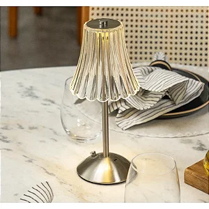 Luminária de Mesa Ártico Tátil Old Silver Recarregável Copa & Cia