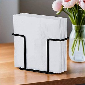 Porta Guardanapo Preto Fosco Aço Carbono Hungria