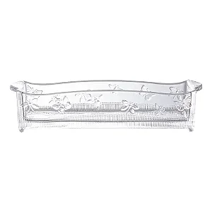 Porta Talher e Sachê Pequenos Voadores 27x6x9cm Cristal L'hermitage Borboletas