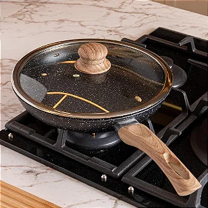 Frigideira com Tampa 24cm Rev Cerâmico Wolff Indução Granilite