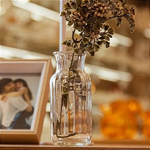 Vaso De Vidro Minimal 13,5x5cm Lyor