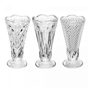 Kit 3 Mini Vasos Cristal Ecológico 6x12cm Wolff