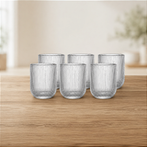 Jogo 6 Copos De Vidro 280ml Premium Bliss