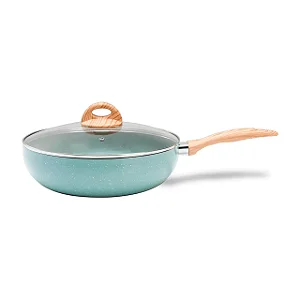 Frigideira Wok 28cm 3,4L Com Tampa Botanika Ceramic Life Brinox