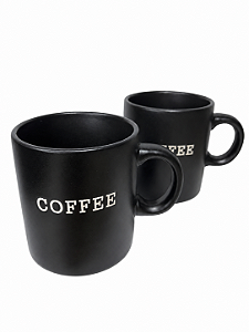 Jogo 2 Canecas de Ceramica 200ml Domy Coffee Wellmix