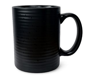 Caneca 320ml Preta Cerâmica Grace Wellmix