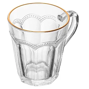 Xícara de Chá 180ml Fio de Ouro Cristal Belle Epoque Lyor
