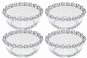 Conjunto 4 Bowls De Cristal 8,5x4cm Pearl Wolff