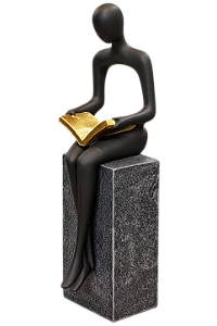 Figura Decorativa Estatua Aprendizado 28x8cm Wolff