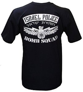 Camiseta Israel Police Bomb Squad Tamanho Especial G3