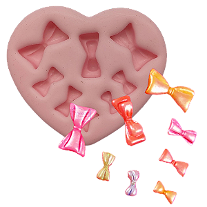 Forma de Silicone - Mini Laços Fofos 8 cav