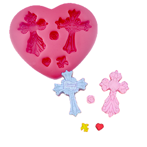 Forma de Silicone - Crucifixo 2 cav