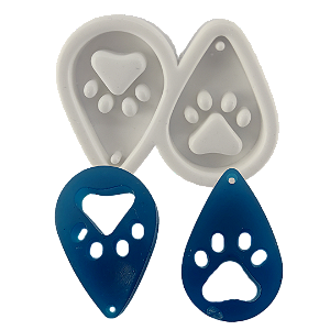 Forma de Silicone - Gota Patinha Cachorro