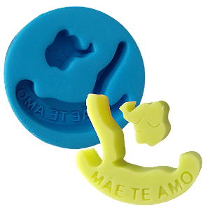 Forma de Silicone - Base Elefante Mãe Te Amo