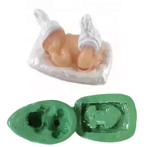 Forma de Silicone - Bebe Touca e Travesseiro