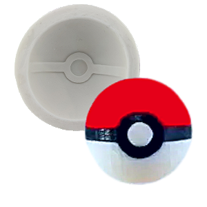 Forma de Silicone - Pokebola Meia Esfera Pokemon
