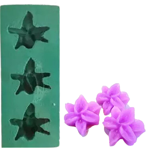 Forma de Silicone - Mini Orquídeas 3 cav