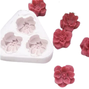 Forma de Silicone - Mini Flor 3 cav