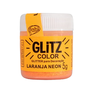 Glitter Comestível - Laranja Neon 5g
