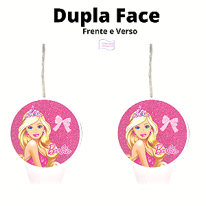Vela Dupla Face Barbie mod2 - Redonda