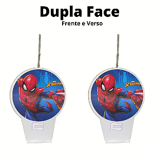 Vela Dupla Face Homem Aranha Spider Man - Redonda