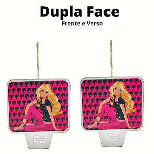 Vela Dupla Face Barbie - Quadrada