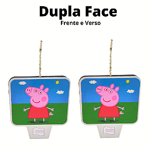Vela Dupla Face Peppa Pig - Quadrada