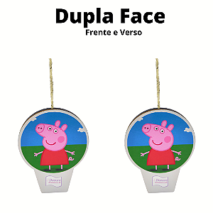 Vela Dupla Face Peppa Pig - Redonda