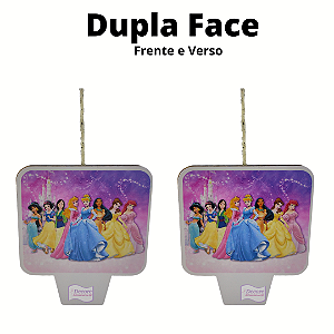 Vela Dupla Face Princesas Mod1 - Quadrada