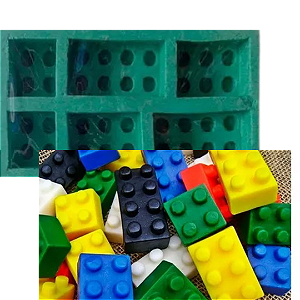 Forma de Silicone - Jogo Montar Lego 6 cav