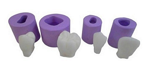 Forma de Silicone - Jogo de dentes 4 cav