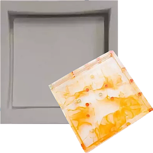 Forma de Silicone - Porta Copo Quadrado