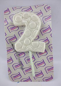 Vela de Biscuit nº 2 - Branco