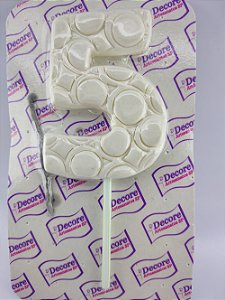 Vela de Biscuit nº 5 - Branco