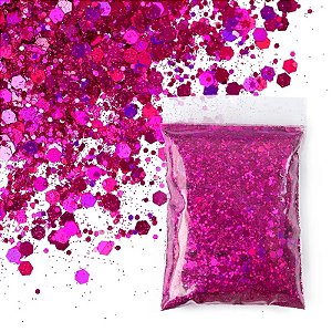 Glitter Flocado Holográfico 17 - Pink 10g