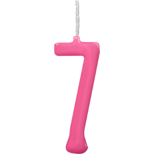 Vela Parabens Pink Numero 7