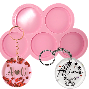 Forma de Silicone - Circulo 4 cm 5 cav