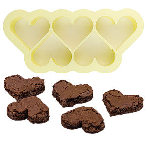 Cortador de Brownie Corações (6x6 Cm)
