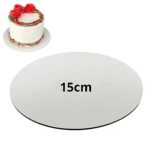 Cake Board Sem Gravação MDF Branco 15cm