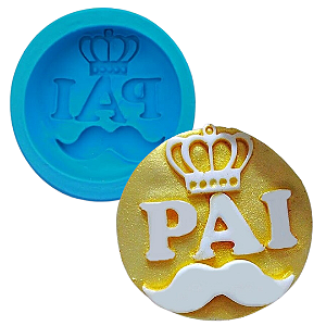 Forma de Silicone - Mini Pai Coroa Bigode