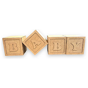 Kit Cubo MDF Cru 3mm Baby 30x30