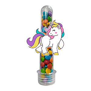 10 Tubetes com Tag - Unicornio