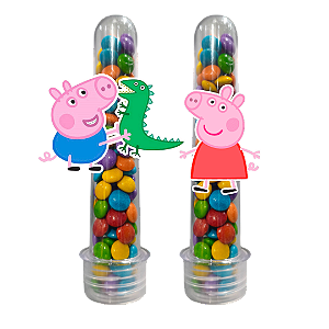 10 Tubetes com Tag - Porquinhos Pig