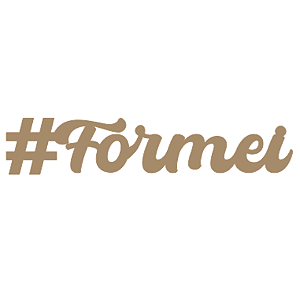 Placa MDF 6mm Marrom Formei com Hashtag 60x11,7cm