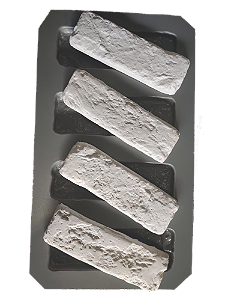 Forma de ABS ref D65 Tijolinho Rustico - 4 tijolinhos 18 x 6 cm