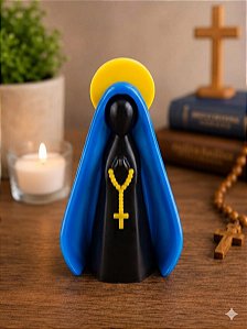 Nossa Senhora Aparecida 3D Preta 8,5cm