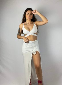 Saia Jess Lurex Branca