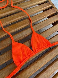 Top Maresias Laranja Texturizado