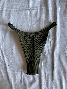 Calcinha Fixa Verde Texturizada